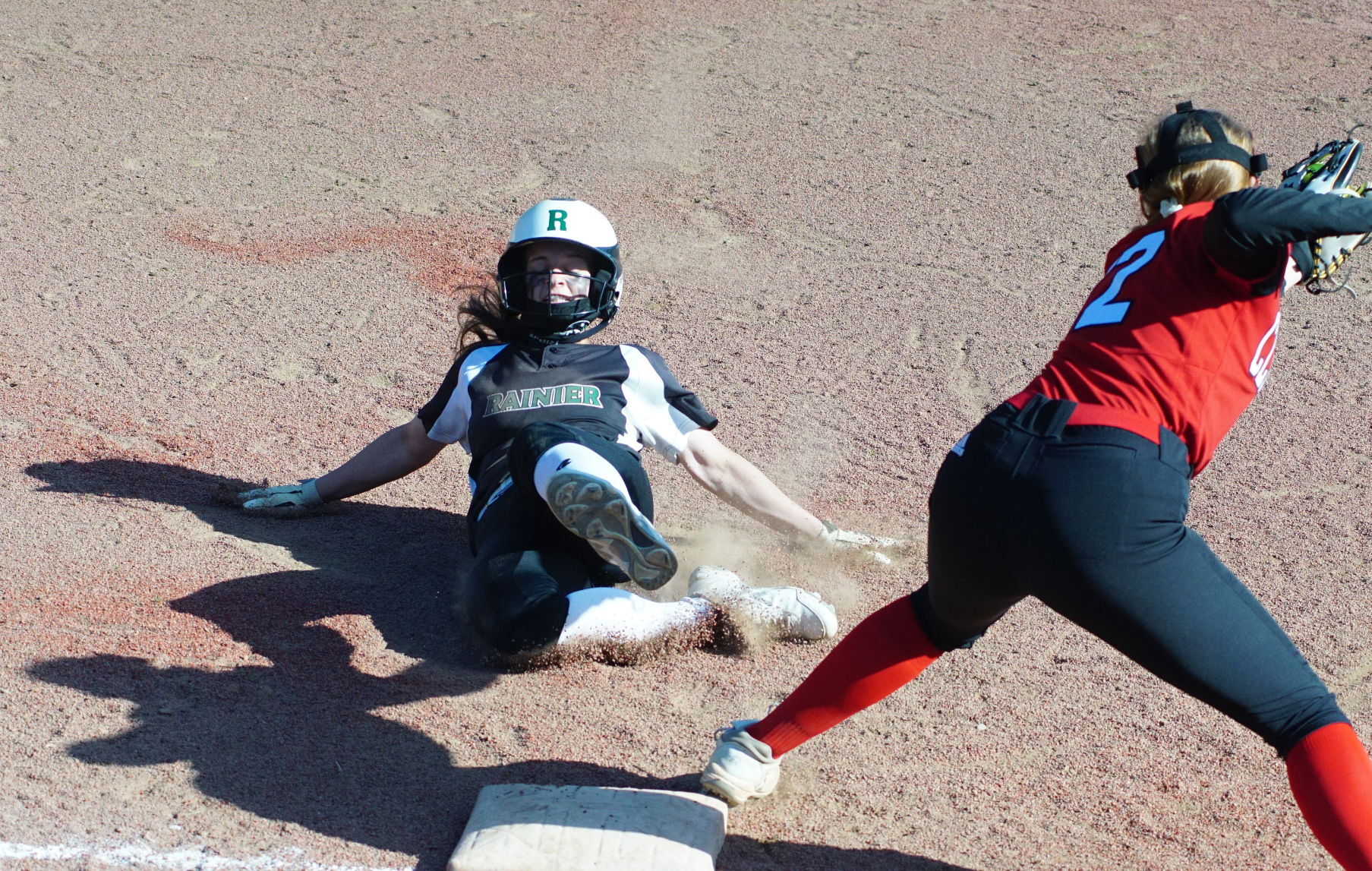 Jamie Knox stolen base Rainier baseball
